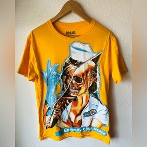 Blink 182 Enema of The State Nurse Graphic Tee Yellow Cotton Small Unisex NWOT